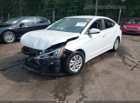 5NPD74LF7KH407016 2019 HYUNDAI ELANTRA White Vista tres cuartos delantera izquierda