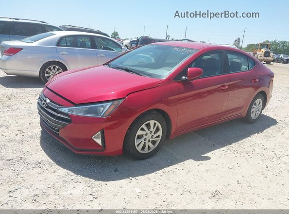 5NPD74LF7KH441618 2019 HYUNDAI ELANTRA Red Vista tres cuartos delantera izquierda