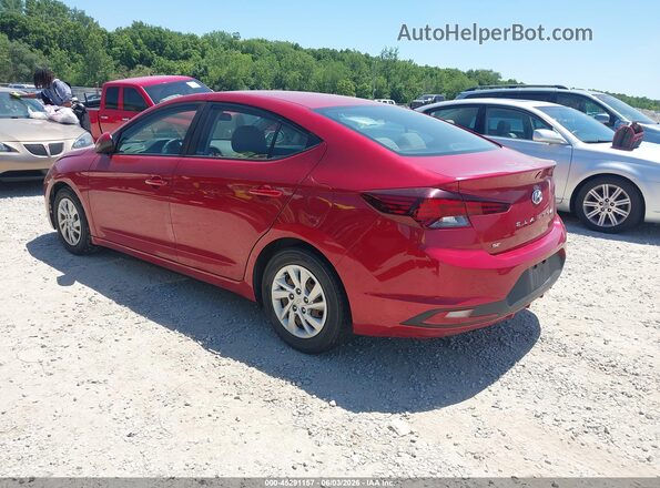 5NPD74LF7KH441618 2019 HYUNDAI ELANTRA Red Trasero izquierdo