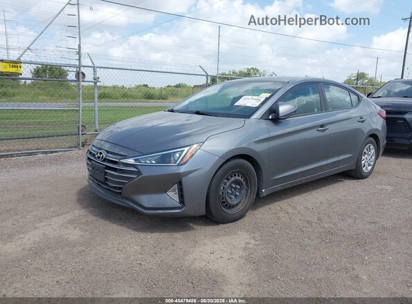 5NPD74LF7KH456023 2019 HYUNDAI ELANTRA Gray Առջևի ձախ երեք քառորդ տեսարան