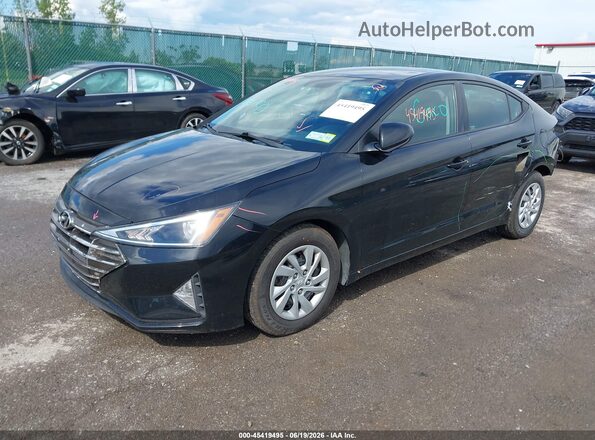 5NPD74LF7KH467409 2019 HYUNDAI ELANTRA Black წინა მარცხენა ხედი სამი მეოთხედიდან