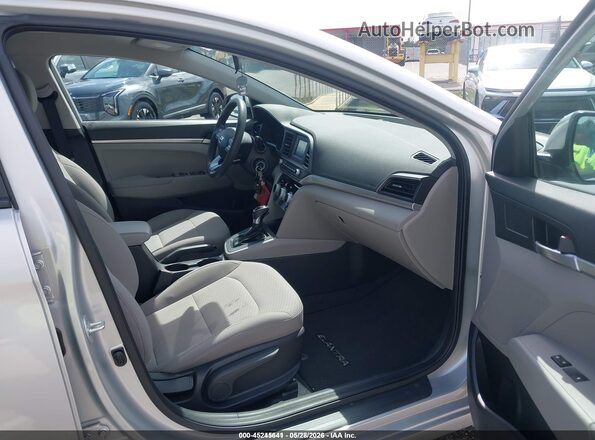 5NPD74LF7KH487157 2019 HYUNDAI ELANTRA Серебряный Вид салона спереди
