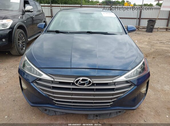 5NPD74LF7KH489863 2019 HYUNDAI ELANTRA Blue ხელსაწყოთა პანელის ხედი