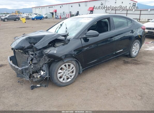 5NPD74LF7KH489930 2019 HYUNDAI ELANTRA Black წინა მარცხენა ხედი სამი მეოთხედიდან