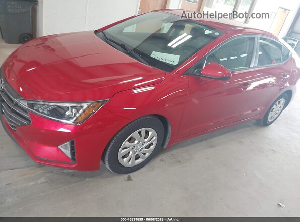 5NPD74LF7LH608917 2020 HYUNDAI ELANTRA Red Առջևի ձախ երեք քառորդ տեսարան