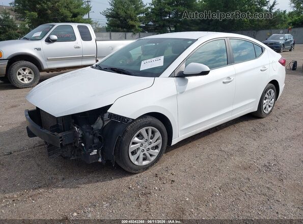 5NPD74LF8KH434273 2019 HYUNDAI ELANTRA White წინა მარცხენა ხედი სამი მეოთხედიდან