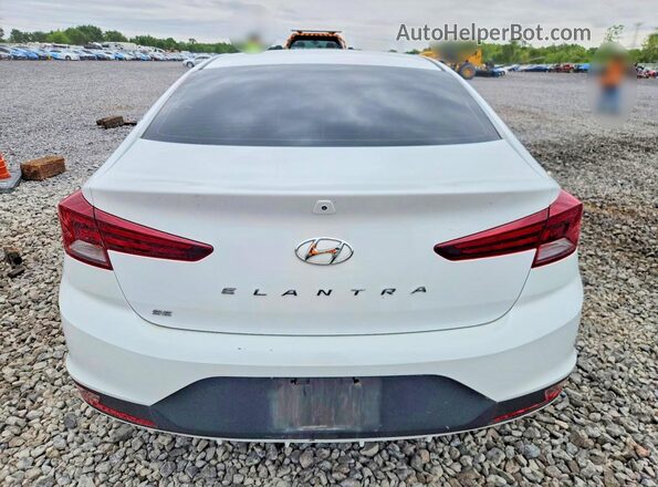 5NPD74LF8KH436783 2019 HYUNDAI ELANTRA White Вид ззаду