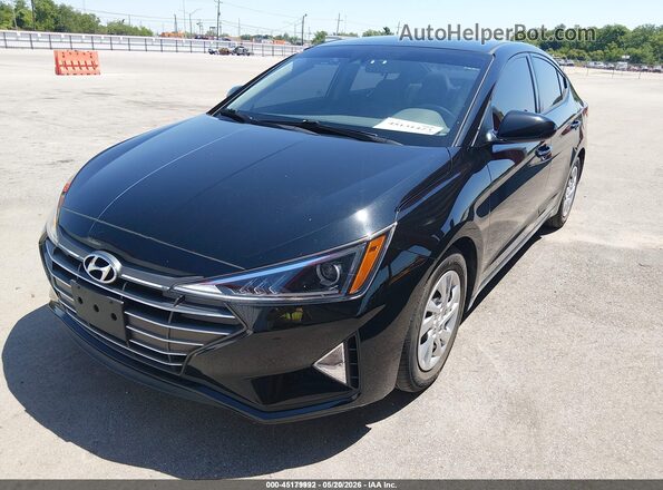 5NPD74LF8LH606948 2020 HYUNDAI ELANTRA Black Առջևի ձախ երեք քառորդ տեսարան