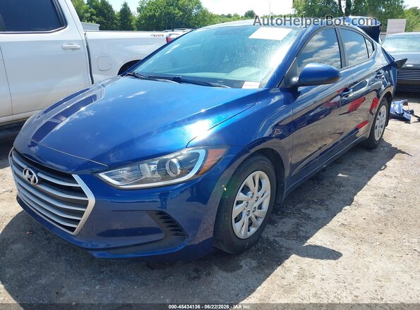 5NPD74LF9JH220102 2018 HYUNDAI ELANTRA Blue წინა მარცხენა ხედი სამი მეოთხედიდან