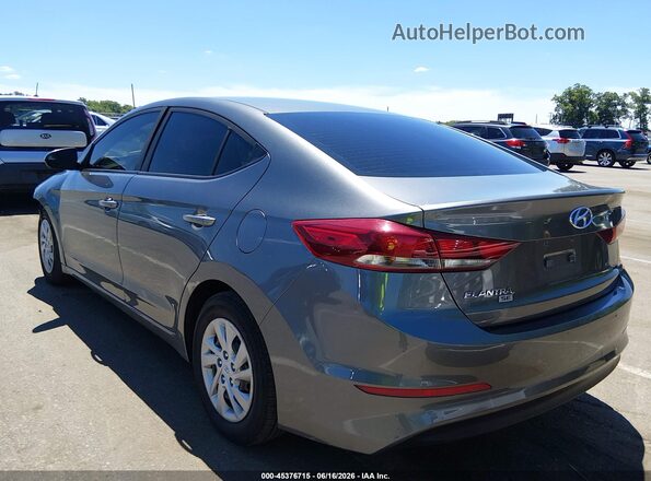 5NPD74LF9JH286732 2018 HYUNDAI ELANTRA Gray უკანა მარცხენა