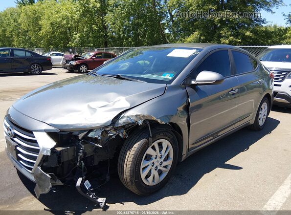 5NPD74LF9JH286732 2018 HYUNDAI ELANTRA Gray წინა ხედი