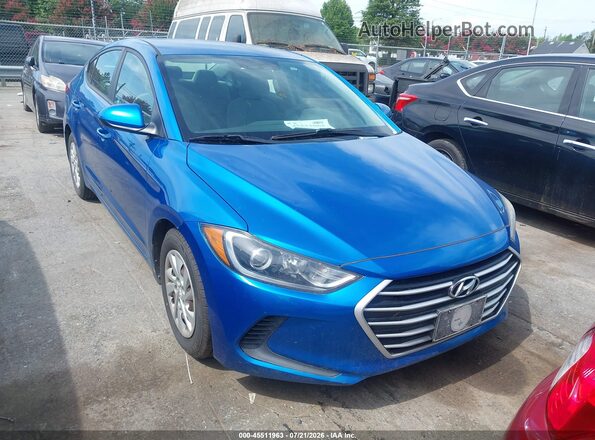 5NPD74LFXHH200211 2017 HYUNDAI ELANTRA Blue Vista frontal
