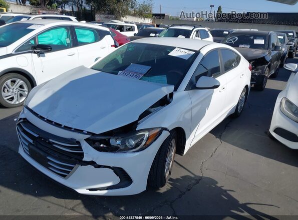 5NPD74LFXJH259863 2018 HYUNDAI ELANTRA White Vista tres cuartos delantera izquierda