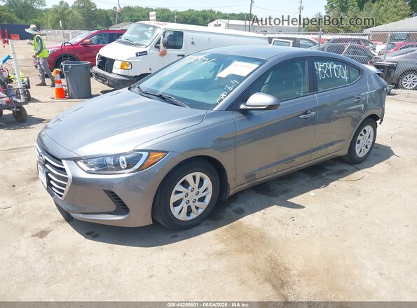 5NPD74LFXJH320743 2018 HYUNDAI ELANTRA Gray Առջևի ձախ երեք քառորդ տեսարան