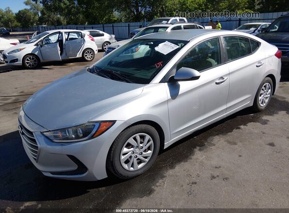 5NPD74LFXJH355508 2018 HYUNDAI ELANTRA Silver Vista tres cuartos delantera izquierda