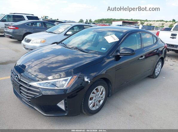 5NPD74LFXKH489131 2019 HYUNDAI ELANTRA Black Առջևի ձախ երեք քառորդ տեսարան