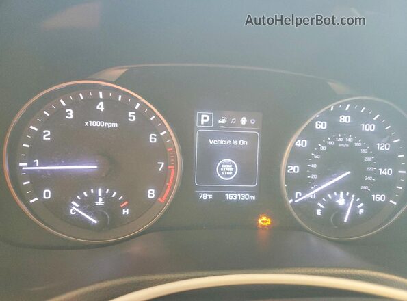 5NPD84LF0HH037484 2017 HYUNDAI ELANTRA Синий Вид щитка приборов
