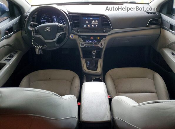 5NPD84LF0HH037484 2017 HYUNDAI ELANTRA Синий Вид панели приборов
