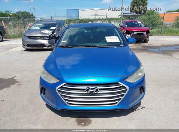 5NPD84LF0HH150304 2017 HYUNDAI ELANTRA Blue Instrument cluster view