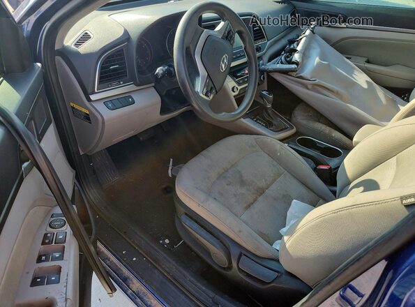 5NPD84LF0HH168933 2017 HYUNDAI ELANTRA Blue Вид панелі приладів