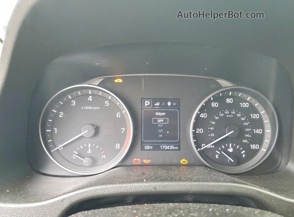 5NPD84LF0HH185280 2017 HYUNDAI ELANTRA White Instrument cluster view