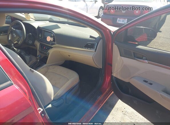 5NPD84LF0HH186509 2017 HYUNDAI ELANTRA Red Вид салону спереду