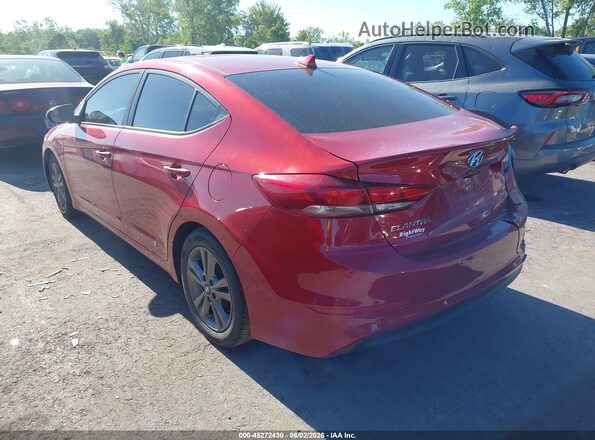 5NPD84LF0HH186509 2017 HYUNDAI ELANTRA Red Задня ліва чверть