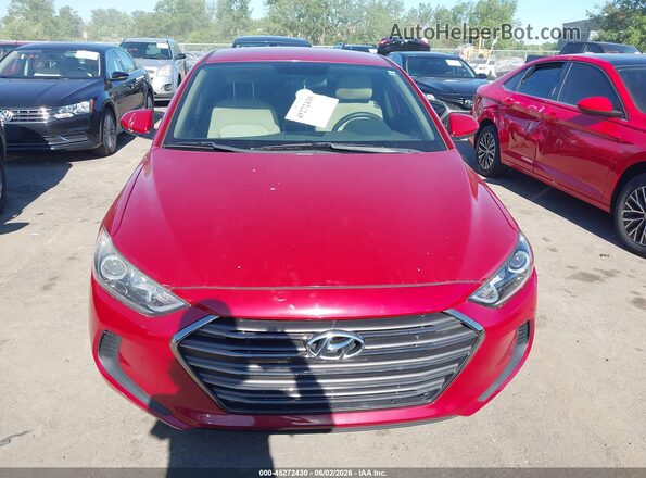 5NPD84LF0HH186509 2017 HYUNDAI ELANTRA Red Вид щитка приладів