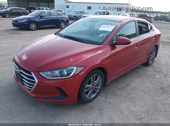 5NPD84LF0JH225105 2018 HYUNDAI ELANTRA Красный Передняя левая четверть