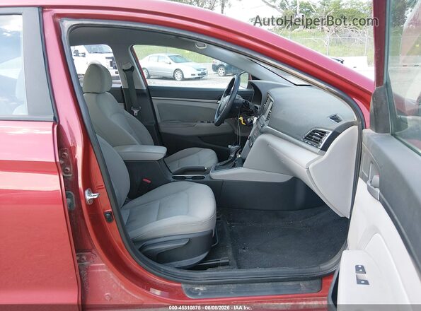 5NPD84LF0JH225105 2018 HYUNDAI ELANTRA Красный Вид салона спереди