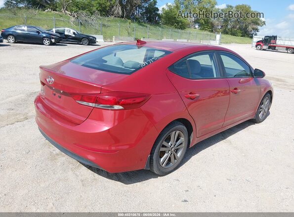 5NPD84LF0JH225105 2018 HYUNDAI ELANTRA Красный Задняя правая четверть