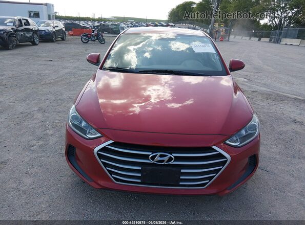 5NPD84LF0JH225105 2018 HYUNDAI ELANTRA Красный Вид щитка приборов