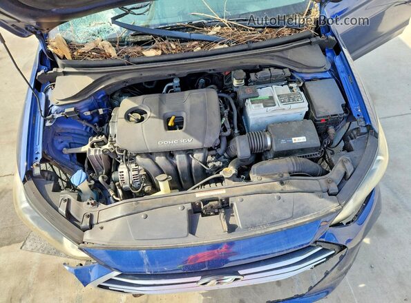 5NPD84LF0JH284347 2018 HYUNDAI ELANTRA Blue უკანა სალონის ხედი