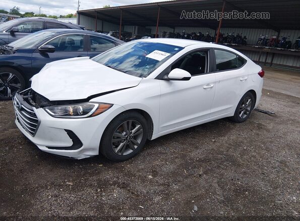 5NPD84LF0JH285739 2018 HYUNDAI ELANTRA White Առջևի ձախ երեք քառորդ տեսարան