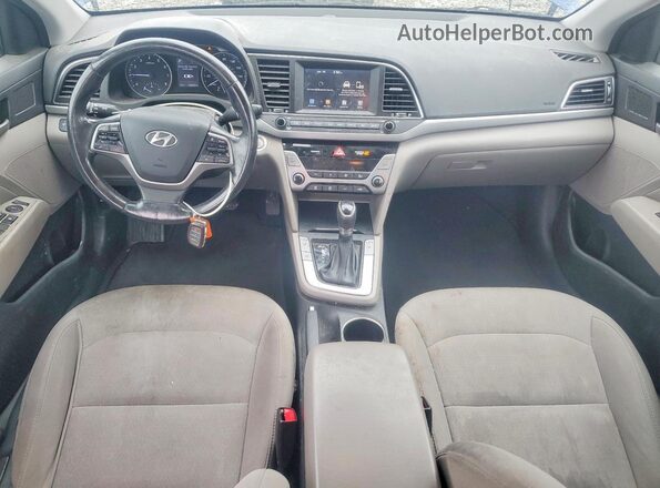 5NPD84LF0JH342389 2018 HYUNDAI ELANTRA Синий Вид панели приборов