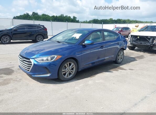 5NPD84LF0JH352792 2018 HYUNDAI ELANTRA Blue Przód lewy