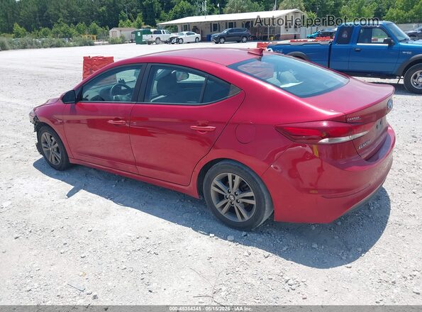 5NPD84LF0JH370693 2018 HYUNDAI ELANTRA Red Հետևի ձախ