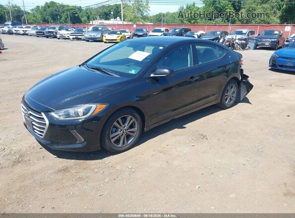 5NPD84LF0JH376946 2018 HYUNDAI ELANTRA Black Передня ліва чверть