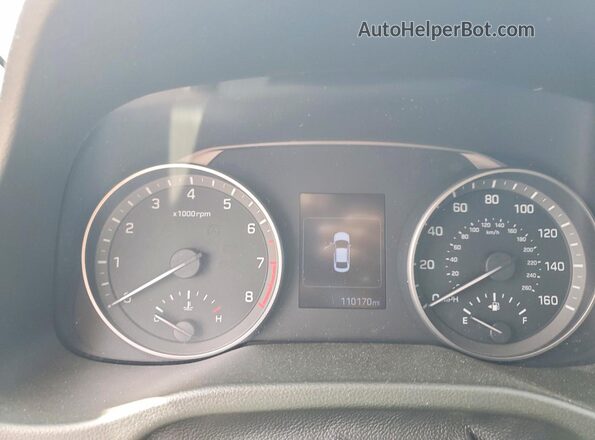 5NPD84LF0JH398901 2018 HYUNDAI ELANTRA White Instrument cluster view