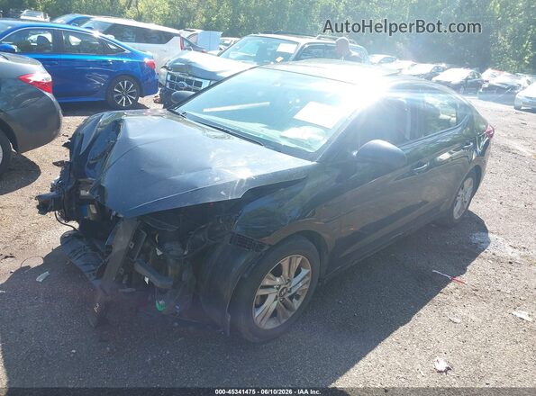 5NPD84LF0KH464784 2019 HYUNDAI ELANTRA Черный Передняя левая четверть
