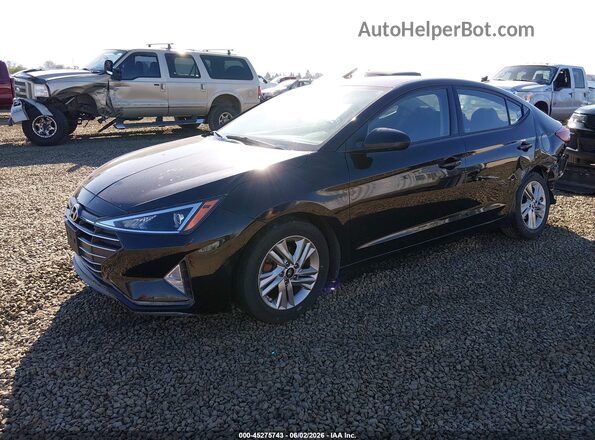 5NPD84LF0LH565292 2020 HYUNDAI ELANTRA Black Առջևի ձախ երեք քառորդ տեսարան