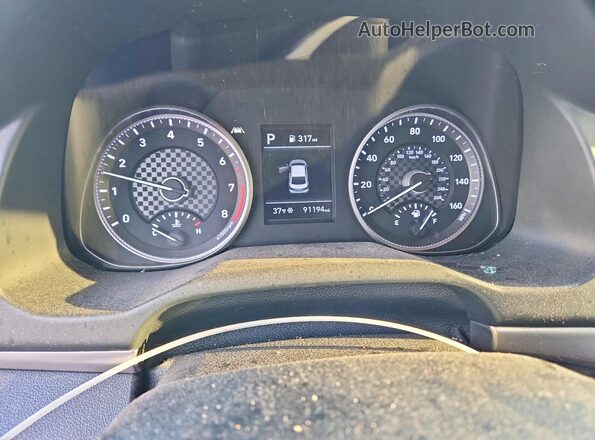 5NPD84LF0LH632974 2020 HYUNDAI ELANTRA White Instrument cluster view