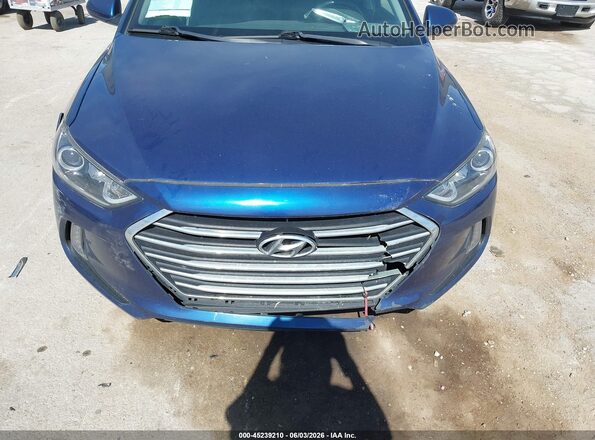 5NPD84LF1HH031354 2017 HYUNDAI ELANTRA Blue Вид щитка приладів