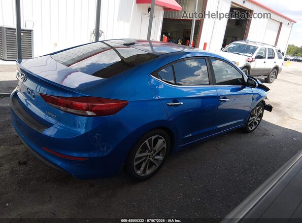 5NPD84LF1HH057064 2017 HYUNDAI ELANTRA Blue Вид щитка приладів