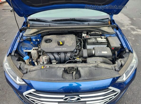 5NPD84LF1HH186194 2017 HYUNDAI ELANTRA Синий Вид задней части салона