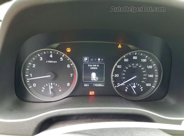 5NPD84LF1JH228790 2018 HYUNDAI ELANTRA Black Widok zestawu wskaźników