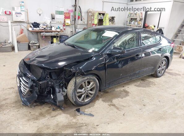 5NPD84LF1JH242026 2018 HYUNDAI ELANTRA Black Vista tres cuartos delantera izquierda