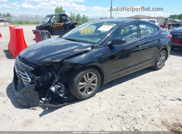 5NPD84LF1JH331496 2018 HYUNDAI ELANTRA Black Առջևի ձախ երեք քառորդ տեսարան