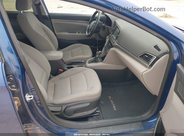 5NPD84LF1JH361274 2018 HYUNDAI ELANTRA Blue Вид салону спереду