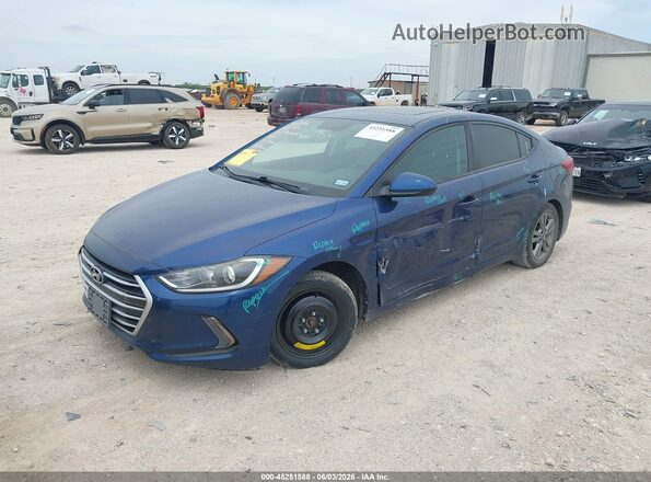 5NPD84LF1JH361274 2018 HYUNDAI ELANTRA Blue Передня ліва чверть
